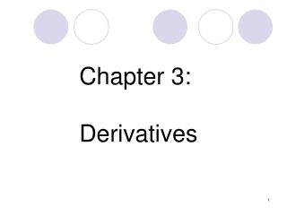 Chapter 3: Derivatives