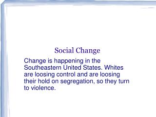 Social Change