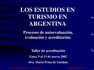 Procesos de autoevaluación, evaluación y acreditación. Taller de acreditación