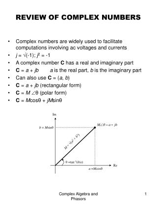 REVIEW OF COMPLEX NUMBERS