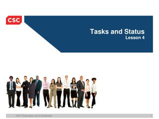 Tasks and Status Lesson 4