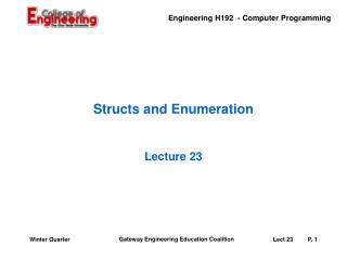 Structs and Enumeration