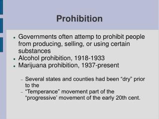 Prohibition