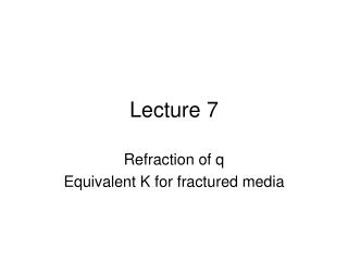 Lecture 7