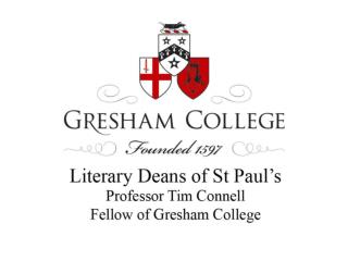 Literary Deans of St Paul’s