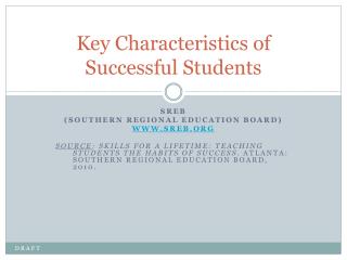 Key Characteristics of Successful Students