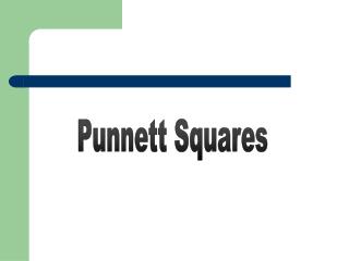 Punnett Squares