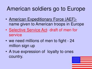 American soldiers go to Europe