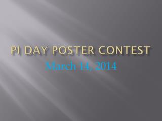 Pi Day Poster Contest