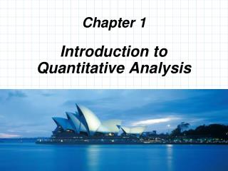 Introduction to Quantitative Analysis