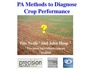 PA Methods to Diagnose Crop Performance