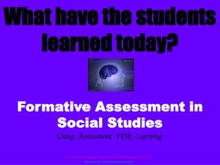 What have the students learned today?