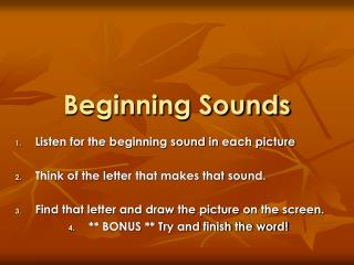 Beginning Sounds