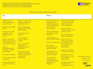 Science &amp; Innovation 2010 Ordnance Survey Seminar: Underpinning innovation with geography