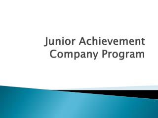 Junior Achievement Company Program