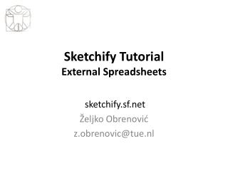 Sketchify Tutorial External Spreadsheets