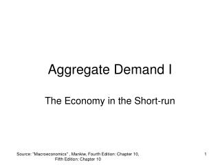 Aggregate Demand I