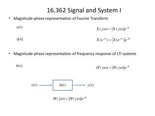 Magnitude-phase representation of Fourier Transform