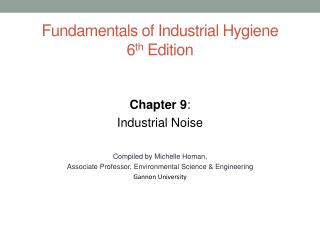 Fundamentals of Industrial Hygiene 6 th Edition