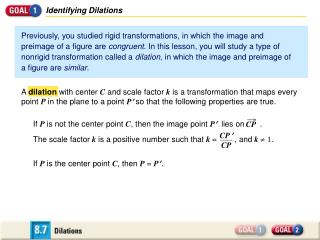 If P is not the center point C , then the image point P  lies on .