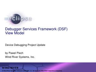 Debugger Services Framework (DSF) View Model