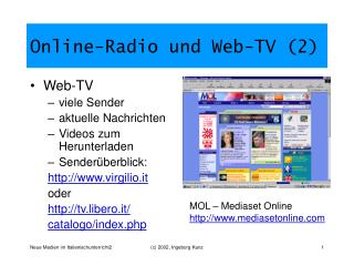 Online-Radio und Web-TV (2)