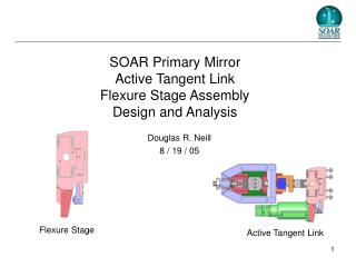 SOAR Primary Mirror Active Tangent Link Flexure Stage Assembly Design and Analysis