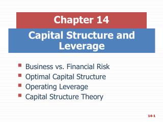 Capital Structure and Leverage