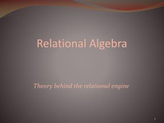 Relational Algebra