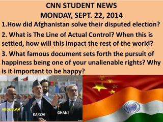 CNN STUDENT NEWS MONDAY, SEPT. 22, 2014