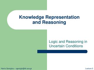 Knowledge Representation and Reasoning