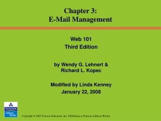 Chapter 3: E-Mail Management