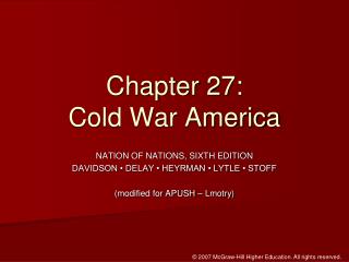 Chapter 27: Cold War America