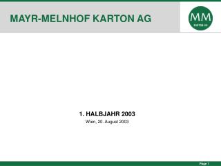 MAYR-MELNHOF KARTON AG