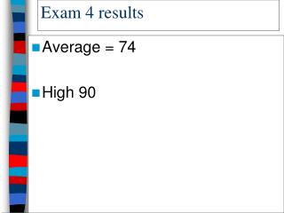 Exam 4 results