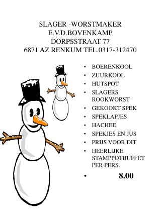 SLAGER -WORSTMAKER E.V.D.BOVENKAMP DORPSSTRAAT 77 6871 AZ RENKUM TEL.0317-312470