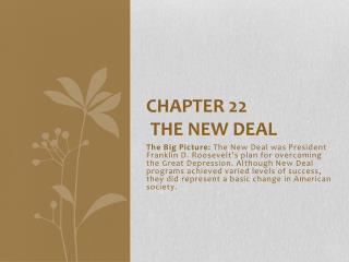 Chapter 22 The New Deal