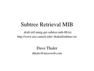 Dave Thaler dthaler@microsoft