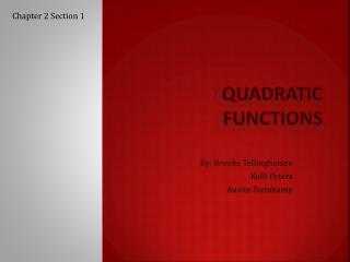 Quadratic Functions