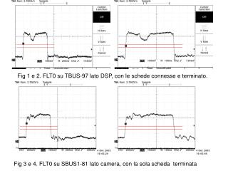Fig 1 e 2. FLT0 su TBUS-97 lato DSP, con le schede connesse e terminato.