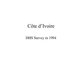 Côte d’Ivoire