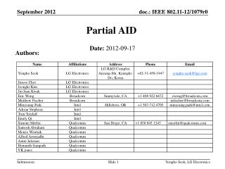 Partial AID