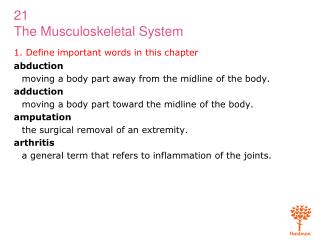 1. Define important words in this chapter