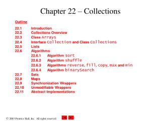 Chapter 22 – Collections