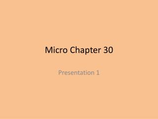 Micro Chapter 30