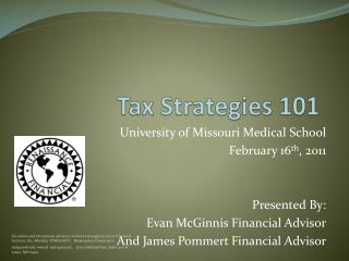 Tax Strategies 101