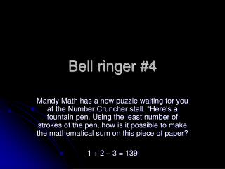 Bell ringer #4