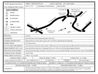 Traffic Engineering Survey City of Rancho Palos Verdes