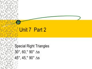Unit 7 Part 2