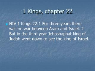 1 Kings, chapter 22